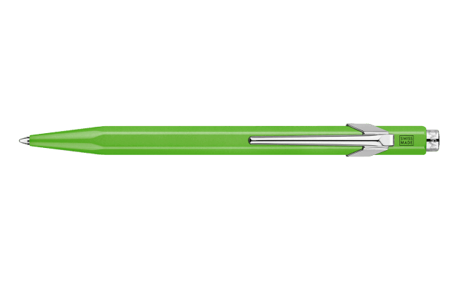 Box of 10 Green Fluorescent ballpoint pens 849 FLUOLINE