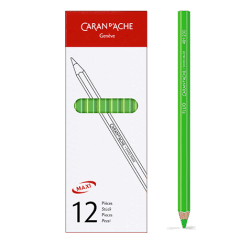 Box of 12 MAXI Green Fluo pencils