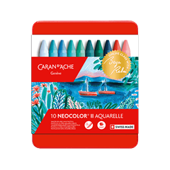 Box of 10 Neocolor® II Aquarelle in Cold shades- Limited Edition by Beya Rebaï + Online course