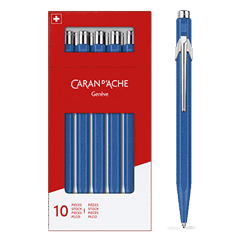 Boîte de 10 stylos Bille 849 COLORMAT-X Bleus