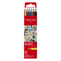 Boîte Carton 6 Crayons Permanents SCHOOL LINE