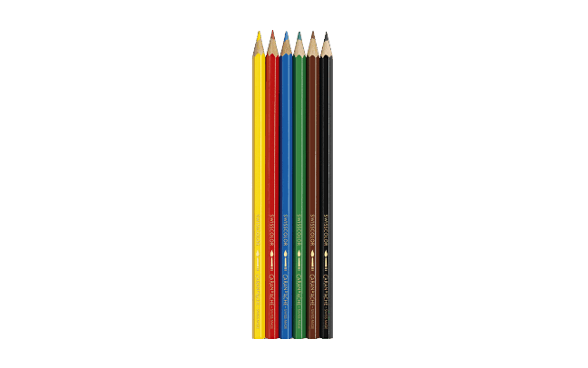 Boîte Carton 6 Crayons Permanents SCHOOL LINE