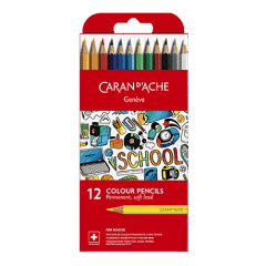 Boîte Carton 12 Crayons Permanents SCHOOL LINE