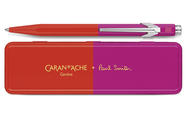 849 PAUL SMITH Warm Red & Melrose Pink Ballpoint Pen - Limited Edition
