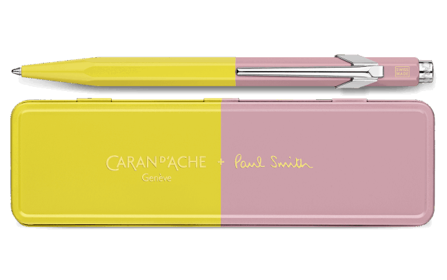 849 PAUL SMITH Chartreuse Yellow & Rose Pink Ballpoint Pen Special Edition