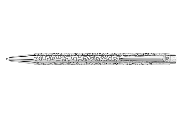 Set ECRIDOR™ KEITH HARING Penna a Sfera e Astuccio in Cuoio - Edizione Speciale