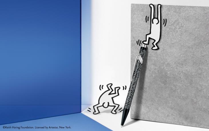 Caran d'Ache - Penna a sfera 849 Keith Haring nera- edizione