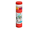 スイスカラー 水溶性色鉛筆18 色＋塗り絵 チューブ缶 | Caran d'Ache JP