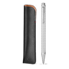 ECRIDOR™ PEAK Platinum Set Ballpoint Pen & Leather Case – Special Edition