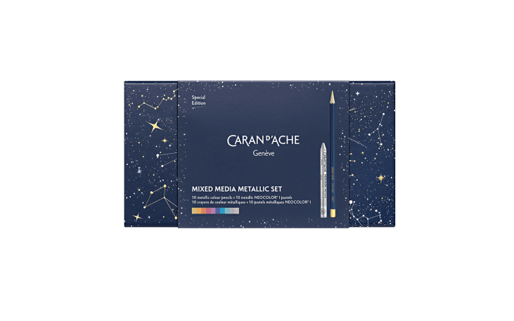 CARAN D'ACHE COSMIC BLUE ミスクドメディアセット 限定】コスミックブルー ミクスドメディアセット | Caran d'Ache JP