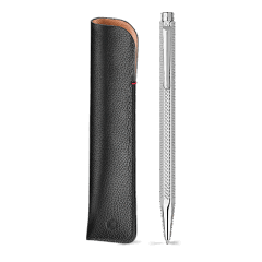 ECRIDOR™ ECAILLE Platinum Set Ballpoint Pen & Leather Case – Special Edition