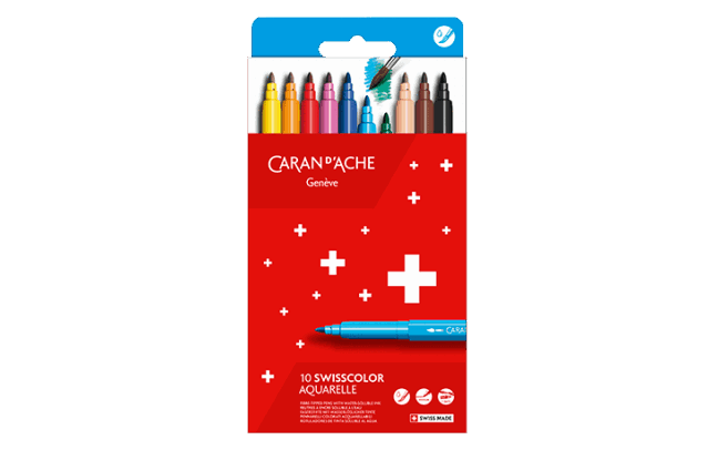 Caran d'Ache RYLSEE 3000.323 - Set di lettering + 1 corso creativo online in custodia in metallo grigio