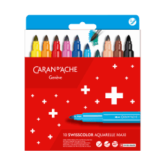Scatola cartonata da 10 pennarelli Maxi SWISSCOLOR