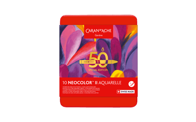 Box of 10 NEOCOLOR™ II Aquarelle Pastels 50 Years Pop – Special Edition