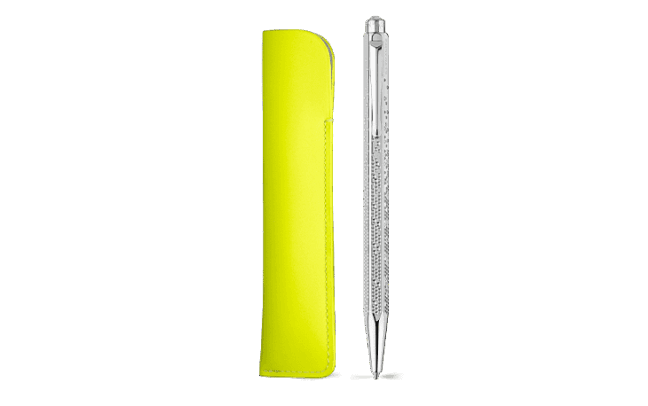 Set ECRIDOR™ GERMANIER Stylo Bille Platiné et Étui en Cuir – Édition Spéciale