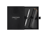 ECRIDOR™ ZEN Platinum Set Ballpoint Pen & Leather Case – Special Edition