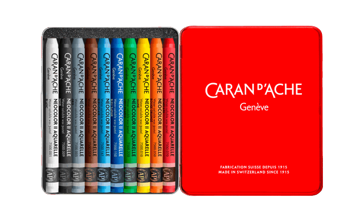 Caran d'Ache Neocolor126色缶入三段 スケッチブック18枚 Caran d'Ache Neocolor126色缶入三段 スケッチブック18枚 Caran