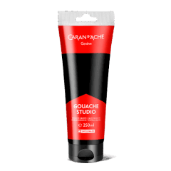 Tube 250 ml Gouache Studio Schwarz