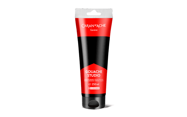 Tube 250 ml Gouache Schwarz