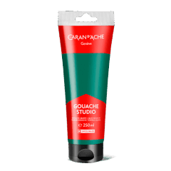 Tube 250 ml Gouache Studio Smaragdgrün