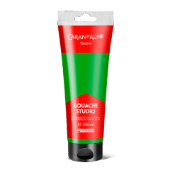 Tube 250 ml Gouache Studio Brillantgrün