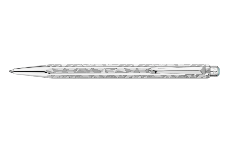 Set Ballpoint Pen Ecridor™ Alpine Frost & Polar Blue Leather Case
