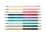 Set 9 Crayons de Couleur Bicolores & 1 Pinceau Alpine Frost