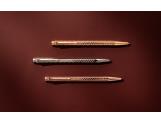 Set Stylo Bille Ecridor™ Damier Gris Argenté & Étui en Cuir Noir