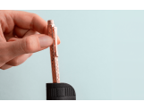 Set Ballpoint Pen Ecridor™ Damier Rose Gold & Black Leather Case