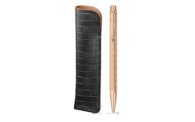 【限定】エクリドール ダミエ ローズゴールド ボールペン+ペンシース ギフトセット