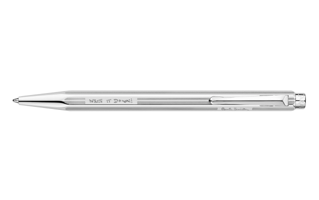 Set Ballpoint Pen Ecridor™ Paul Smith Grey Silver & Black Leather Case