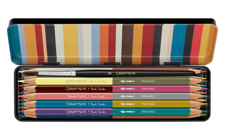 Set 12 Coloured Pencils Bicolor & 1 Brush Paul Smith | Caran d'Ache US