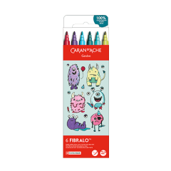 Set Kawaii 6 Pennarelli Fibralo™ Funny Monsters