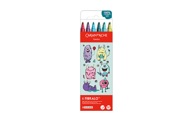 Set Kawaii 6 Fibre-tipped Pens Fibralo™ Funny Monsters