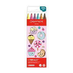 Set Kawaii 6 Pennarelli Fibralo™ Candy World