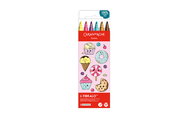 Set Kawaii 6 Fibre-tipped Pens Fibralo™ Candy World