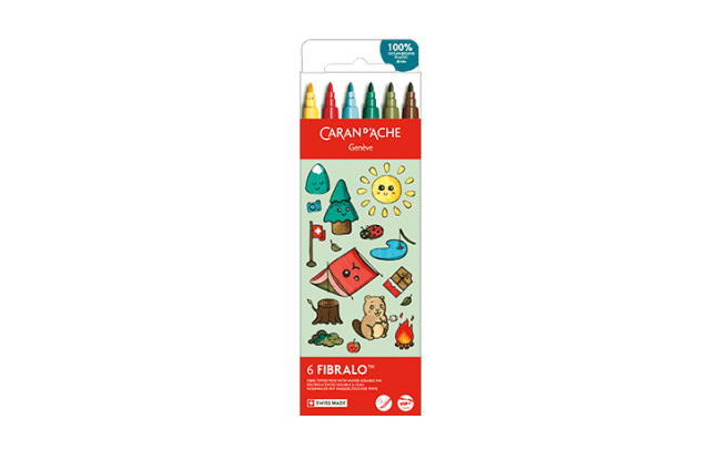 Set Kawaii 6 Fibre-tipped Pens Fibralo™ Swiss Mountain