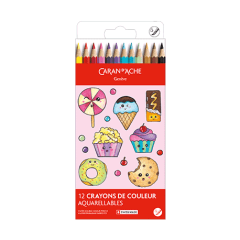 Set Kawaii 12 Matite Colorate Swisscolor Acquerellabili Candy World