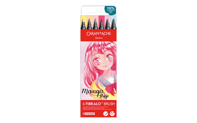 Set 6 Feutres Fibralo™ Brush Manga Shojo